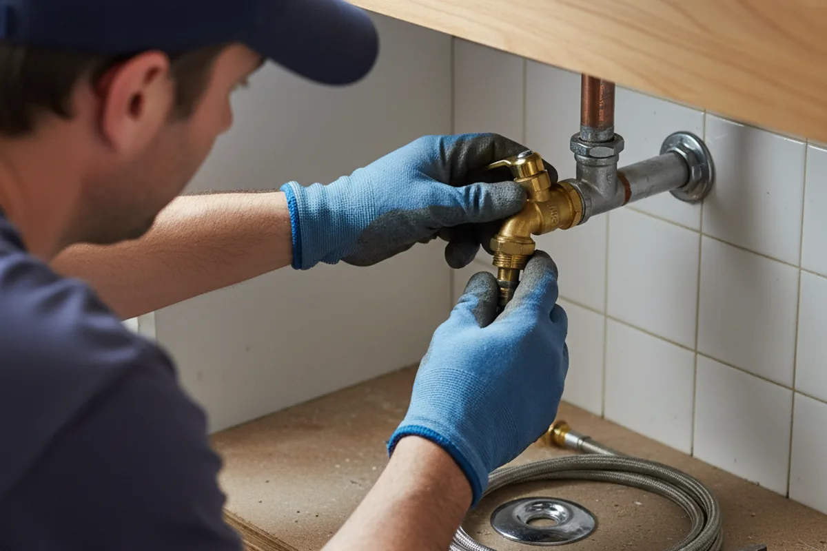 Shutoff valve and fitting work during Faucet and Fixture Repair in Middlefield